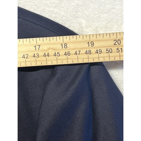 Hart Schaffner Marx 42R Basic Navy Blue Blazer Sport Coat Suit Jacket - Picture 10 of 15